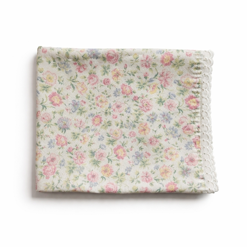 Vintage Westpoint Stevens Pink Floral Lace Pillowcase Cottagecore Shabby Chic